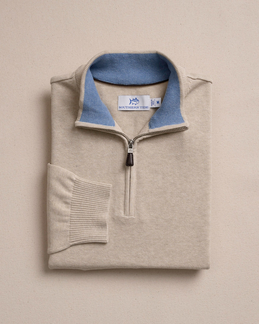 Southern Tide Whitehaven 1/4 Zip Sweater - Sand Dunes