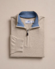 Southern Tide Whitehaven 1/4 Zip Sweater - Sand Dunes