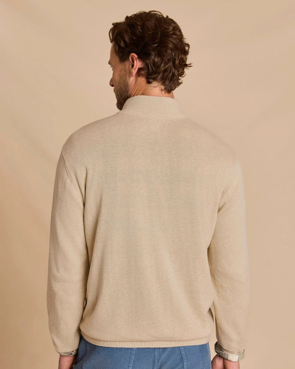 Southern Tide Whitehaven 1/4 Zip Sweater - Sand Dunes