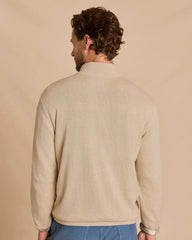 Southern Tide Whitehaven 1/4 Zip Sweater - Sand Dunes