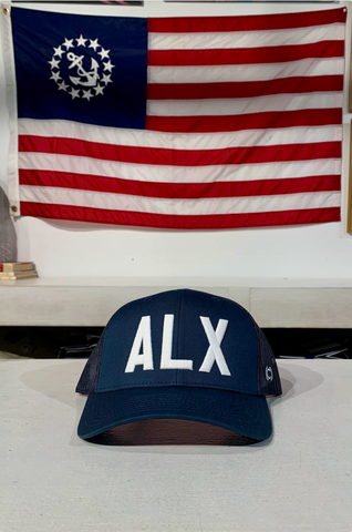 ALX (Code) Word Trucker Hat - Navy