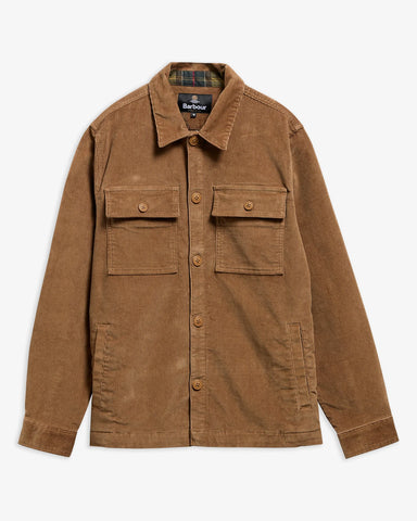 Barbour Tartan Trim Cord Overshirt - Sandstone