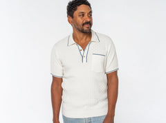 Criquet Bungalow Sweater Polo - White