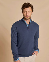 Southern Tide Whitehaven 1/4 Zip Sweater - Nautical Blue