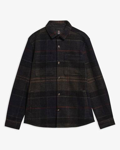 Barbour Woodlane Brushed Check Overshirt - Shadow Classic Tartan