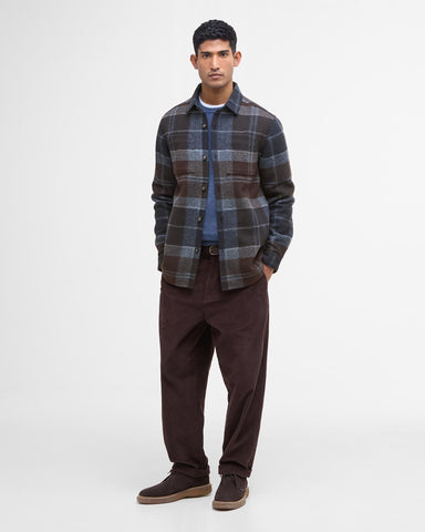 Barbour Chapter Tailored Check Overshirt - Midnight Oak Tartan
