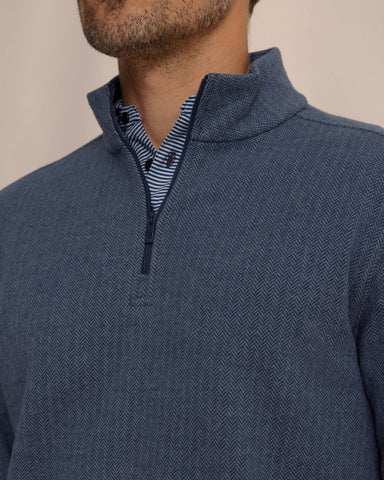 Southern Tide Adler Lane 1/4 Zip - Dress Blue