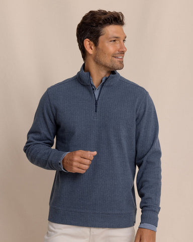Southern Tide Adler Lane 1/4 Zip - Dress Blue