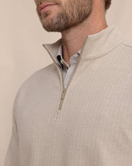 Southern Tide Adler Lane 1/4 Zip - Sandstone Khaki