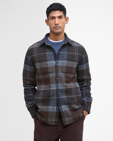 Barbour Chapter Tailored Check Overshirt - Midnight Oak Tartan