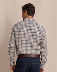 Southern Tide Beachrock Plaid Sport Shirt - Sandstone Khaki