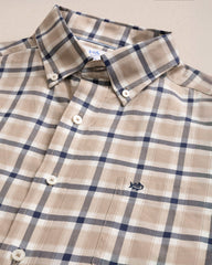 Southern Tide Beachrock Plaid Sport Shirt - Sandstone Khaki