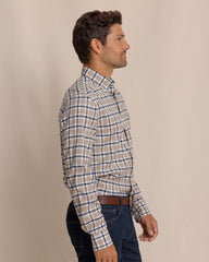 Southern Tide Beachrock Plaid Sport Shirt - Sandstone Khaki