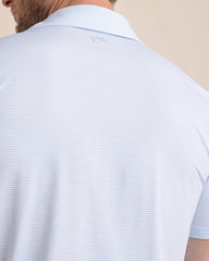 Southern Tide Brrr Meadowbrook Striped Polo - Clearwater Blue