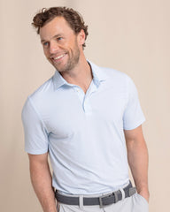 Southern Tide Brrr Meadowbrook Striped Polo - Clearwater Blue