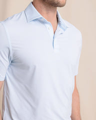 Southern Tide Brrr Meadowbrook Striped Polo - Clearwater Blue