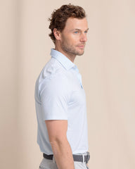 Southern Tide Brrr Meadowbrook Striped Polo - Clearwater Blue