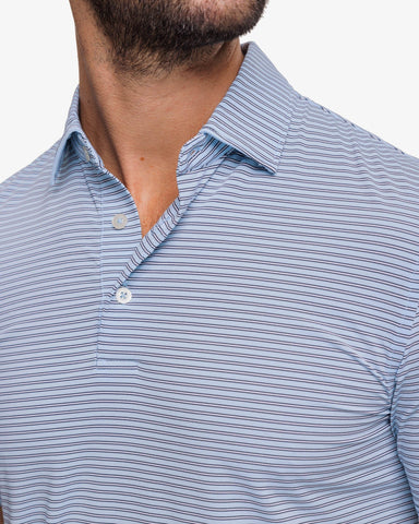 Peter Millar Crown Sport Solid Performance Polo - Cottage Blue