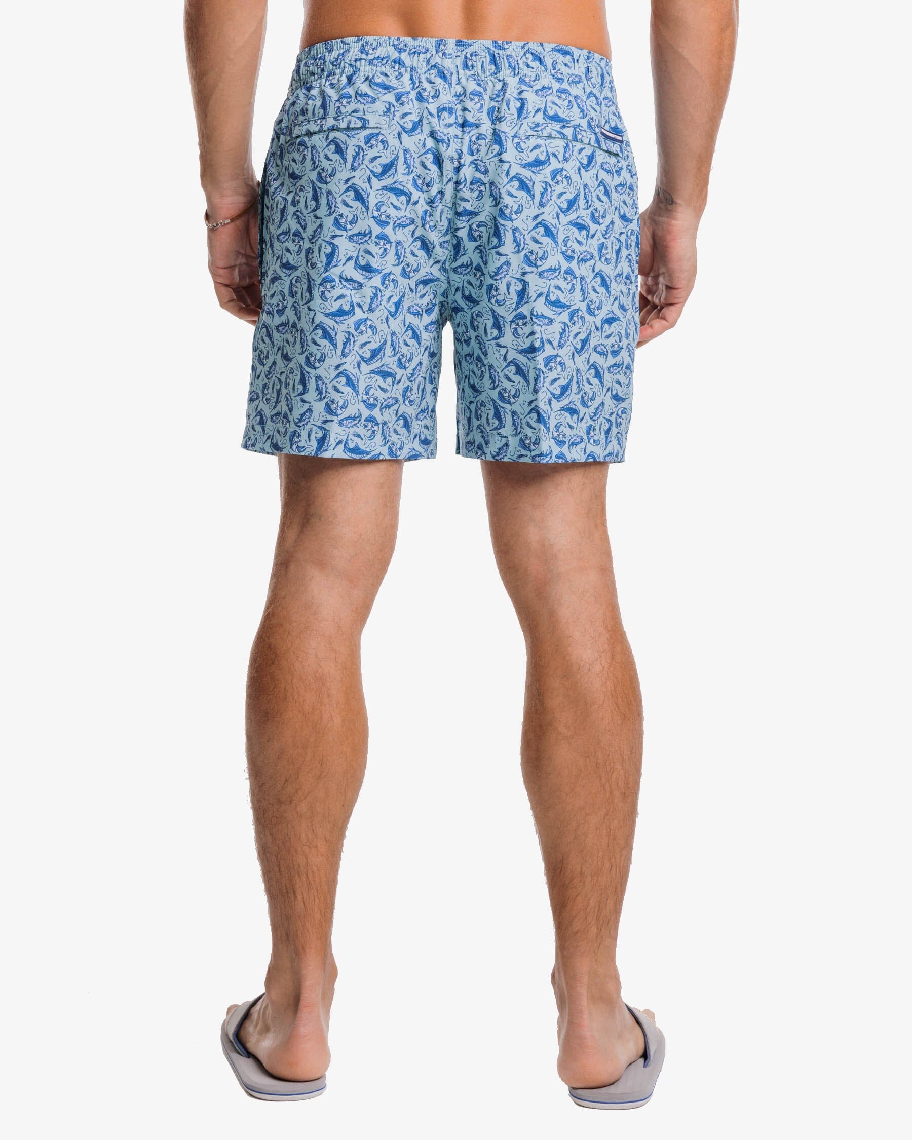 Southern Tide Catch You Later Swim Trunk - Turquoise Sea
