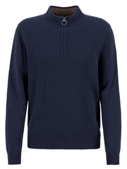 Barbour Kelson Half Zip Knitted Jumper - Navy