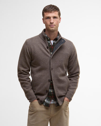 Barbour Essential Patch Zip Through - Dark Stone
