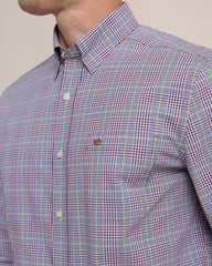 Southern Tide Charleston Brunswick Plaid Sport Shirt - Muscadine