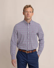 Southern Tide Charleston Brunswick Plaid Sport Shirt - Muscadine