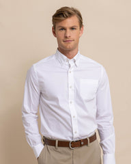 Southern Tide Charleston Overbrook Sport Shirt - Classic White