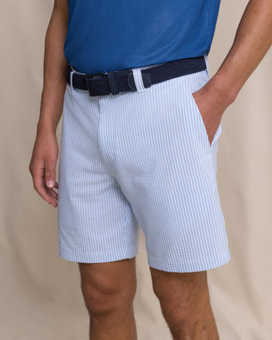 Southern Tide 8" Coastal Breeze Seersucker Short - Ocean Channel