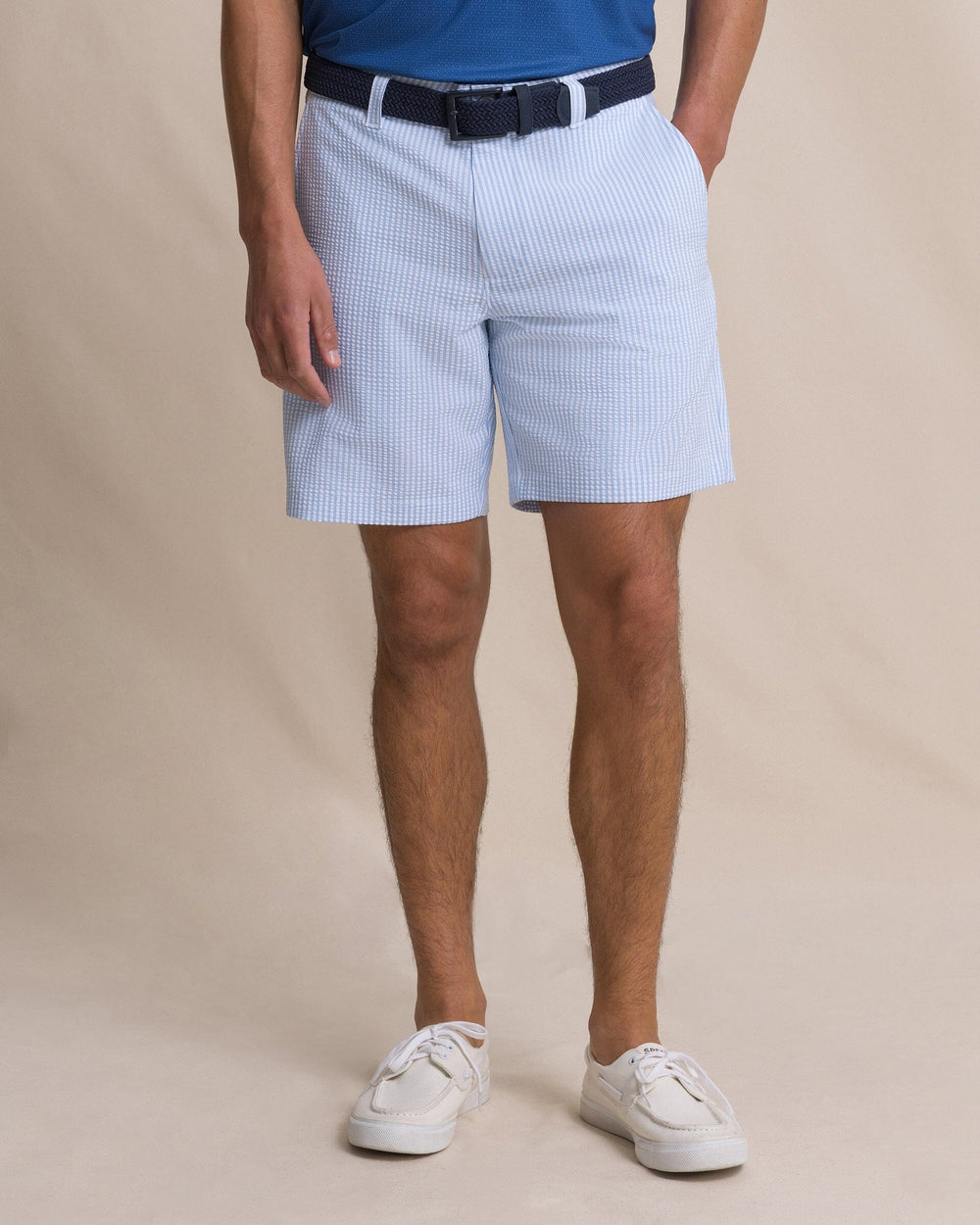 Southern Tide 8" Coastal Breeze Seersucker Short - Ocean Channel