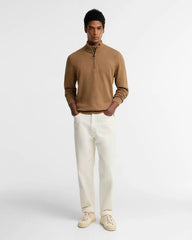 Barbour Cotton Half Zip - Sandstone