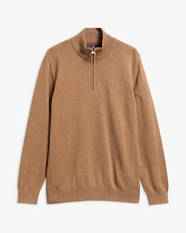 Barbour Cotton Half Zip - Sandstone