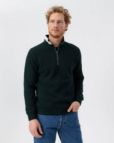 Holebrook Classic Windproof 1/4 Zip Sweater - Pine