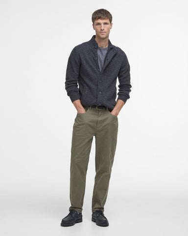 Barbour Essential Patch Zip Through - Charcoal Marl