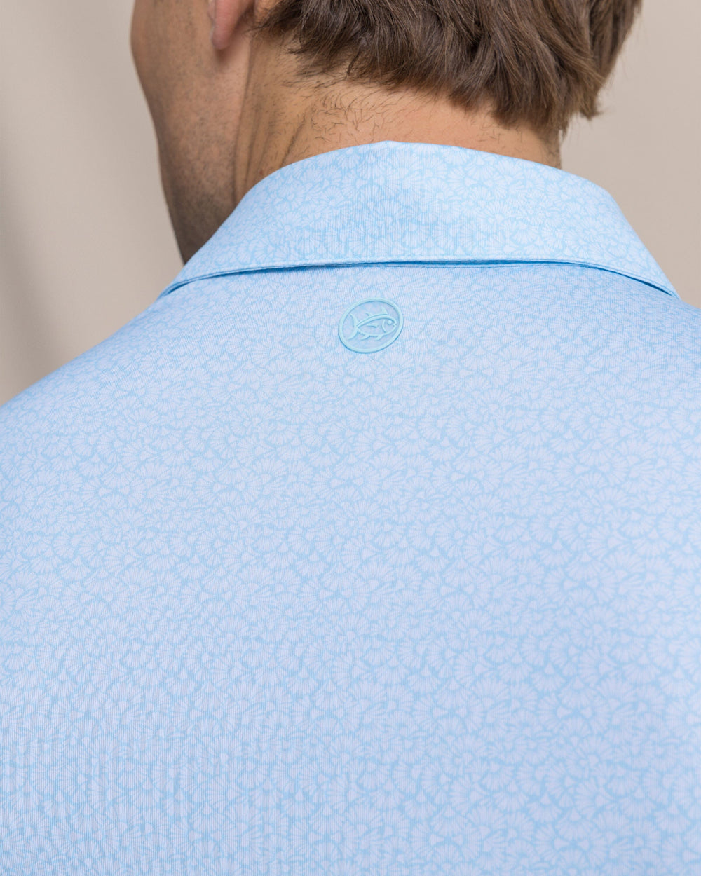 Southern Tide Driver Paradise Shores Polo - Tropical Breeze Blue