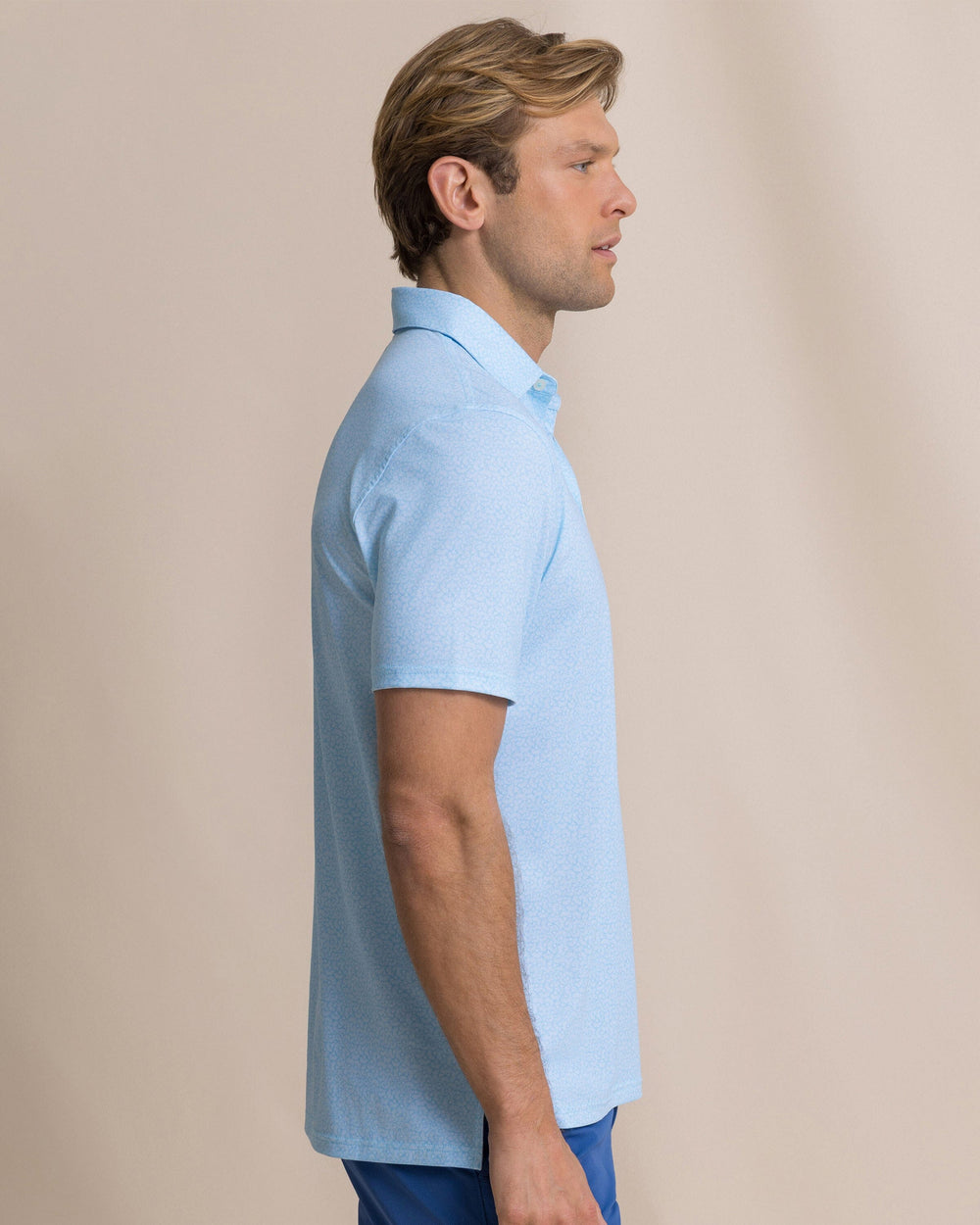 Southern Tide Driver Paradise Shores Polo - Tropical Breeze Blue