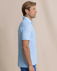 Southern Tide Driver Paradise Shores Polo - Tropical Breeze Blue