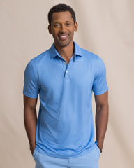 Southern Tide SS Driver Seaside Geo Polo - Blue Stream