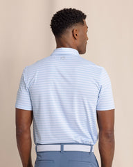 Southern Tide Driver Sevilla Stripe Polo - Cerulean