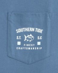 Southern Tide Finest Craftsmanship Short Sleeve Tee - Coronet Blue
