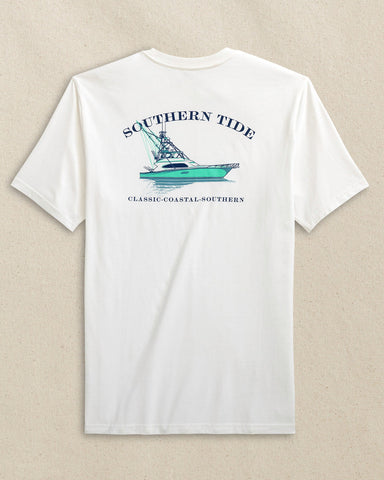 Southern Tide SS Fishing Boat Tee - Classic White