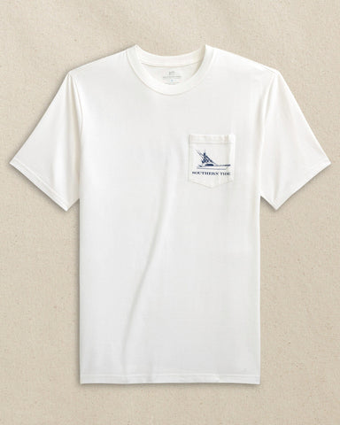 Southern Tide SS Fishing Boat Tee - Classic White