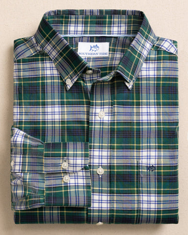 Southern Tide Gordon Tartan Sport Shirt - Salt Meadow