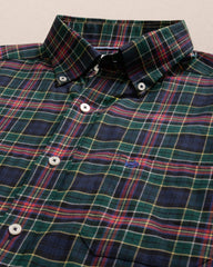 Southern Tide Heyward Tartan Sport Shirt - Dress Blue