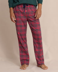 Southern Tide South Carolina Tartan Lounge Pant - Crab Red