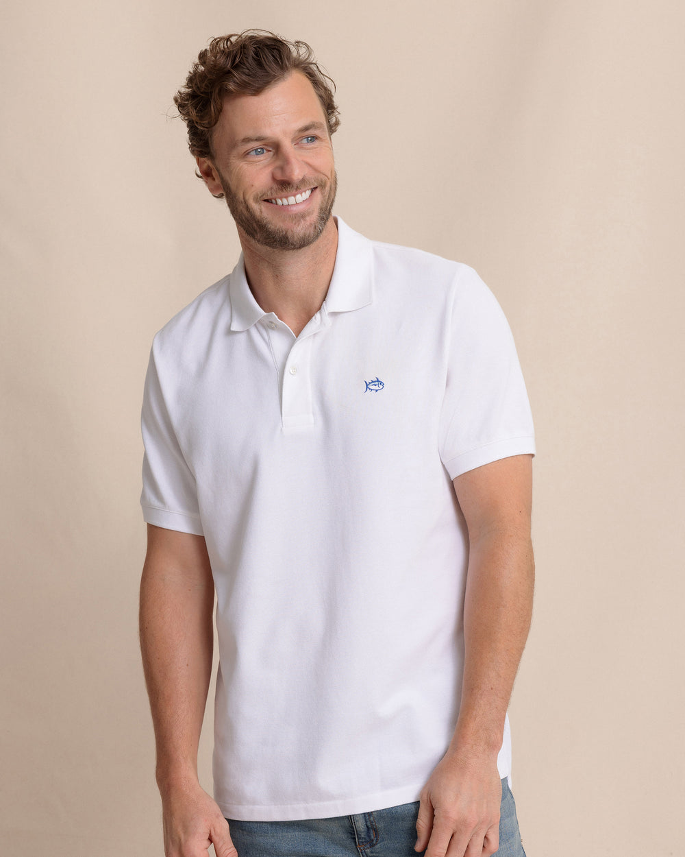 Southern Tide Skipjack Polo - Classic White