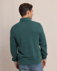 Southern Tide Oakatie 1/4 Zip Sweater - Heather Salt Meadow