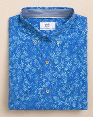 Southern Tide Short Sleeve Pineapple Parade Sport Shirt - Blue Stream