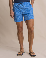 Southern Tide Pineapple Parade Swim Trunk - Blue Stream