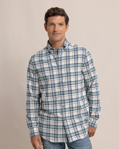 Southern Tide IC Sandbridge Flannel Sportshirt - Oatmeal